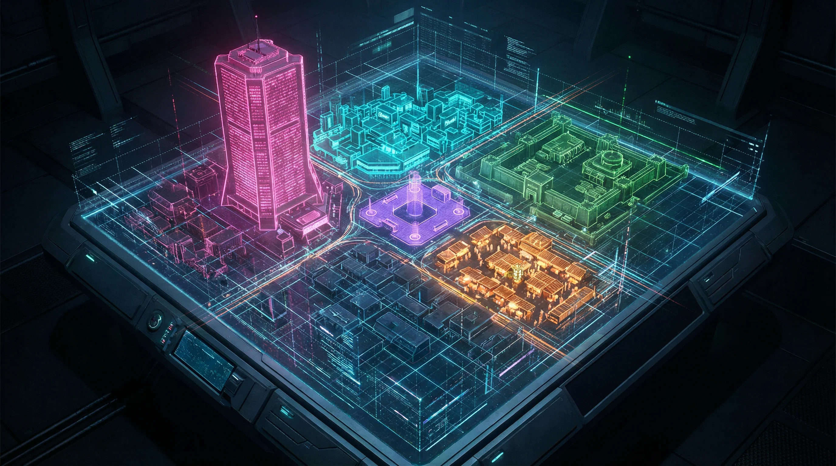 夜之城交互式城市地图全景