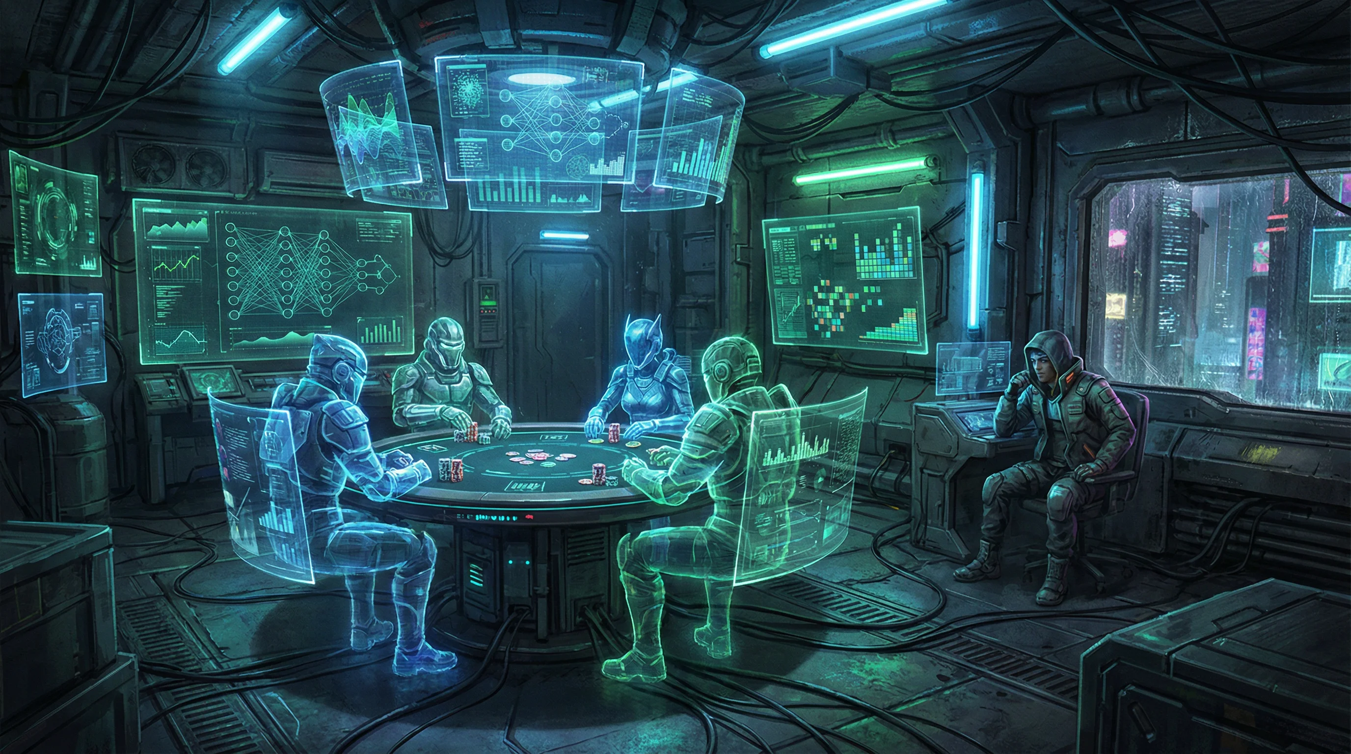 一段加密信息在终端屏幕上快速滚动